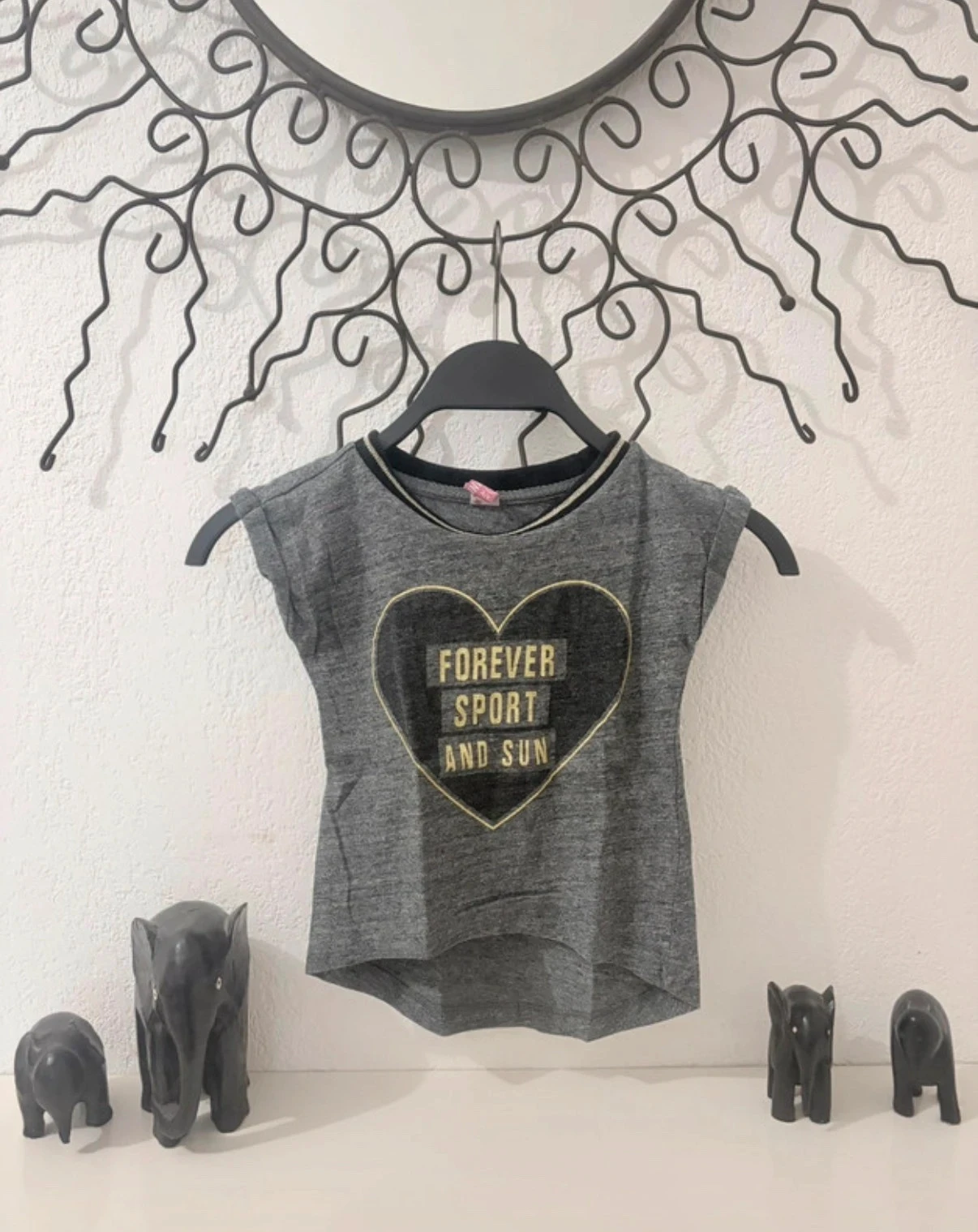 🔵 Camiseta cinza mescla "forever sport & sun" - punkidz – photo 2
